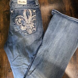 Miss Me Women's Blue Jeans with Embellished Pocket